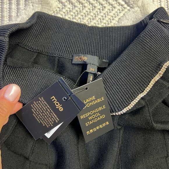 MAJE - PLEATED KNIT SHORT SKIRT - Picture 7 of 14